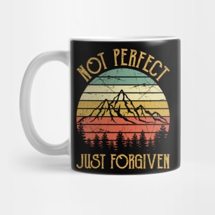 Vintage Christian Not Perfect Just Forgiven Mug